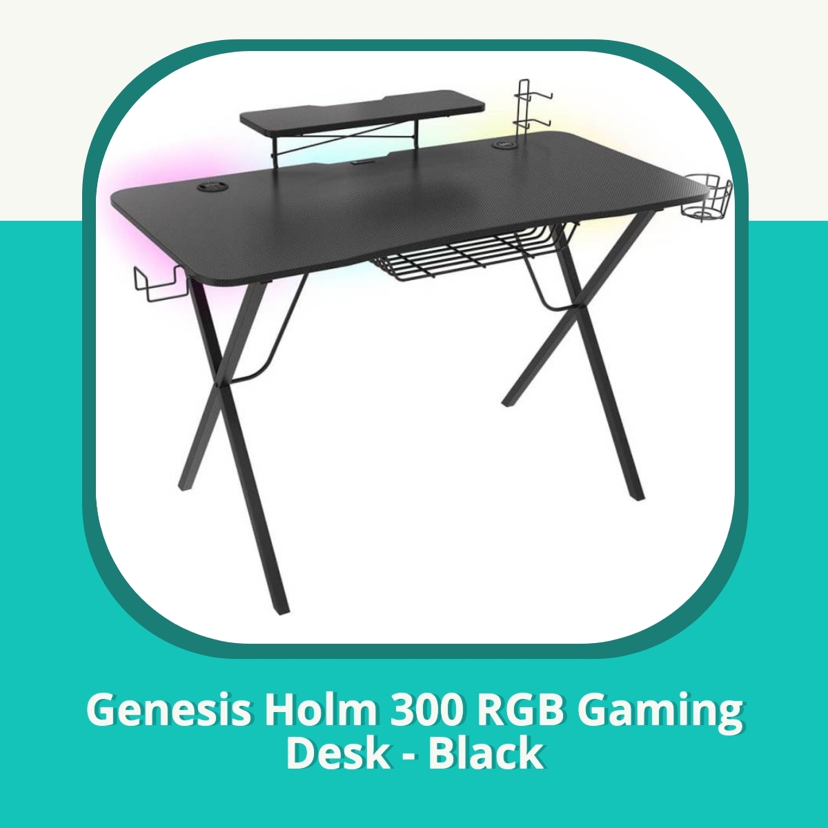 Anmeldelse af Genesis Holm 300 RGB Gaming Desk - Black