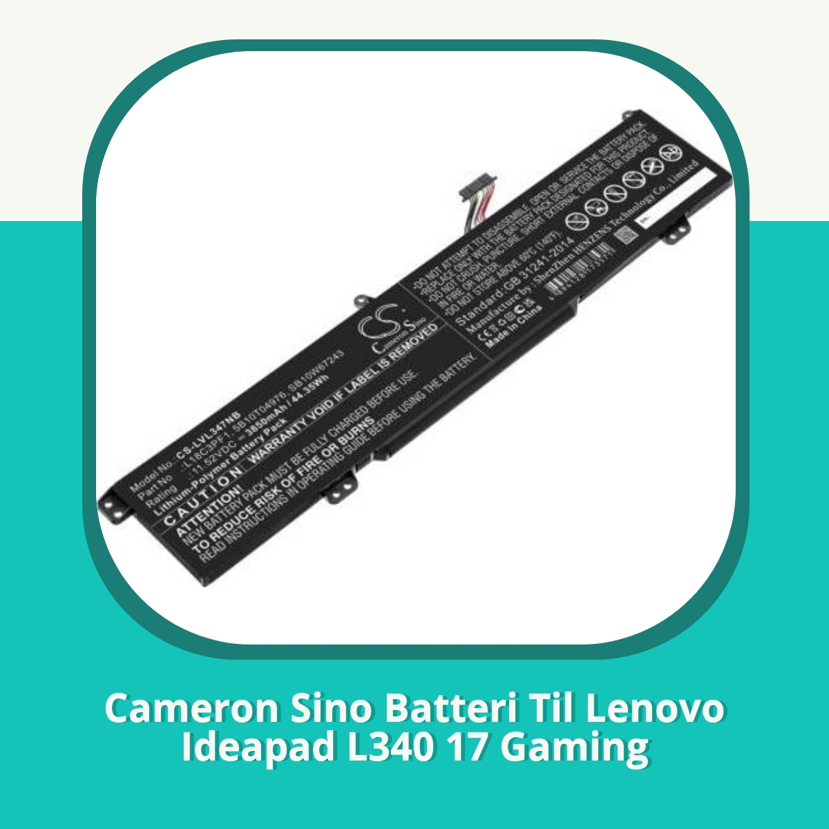 Anmeldelse af Cameron Sino Batteri Til Lenovo Ideapad L340 17 Gaming
