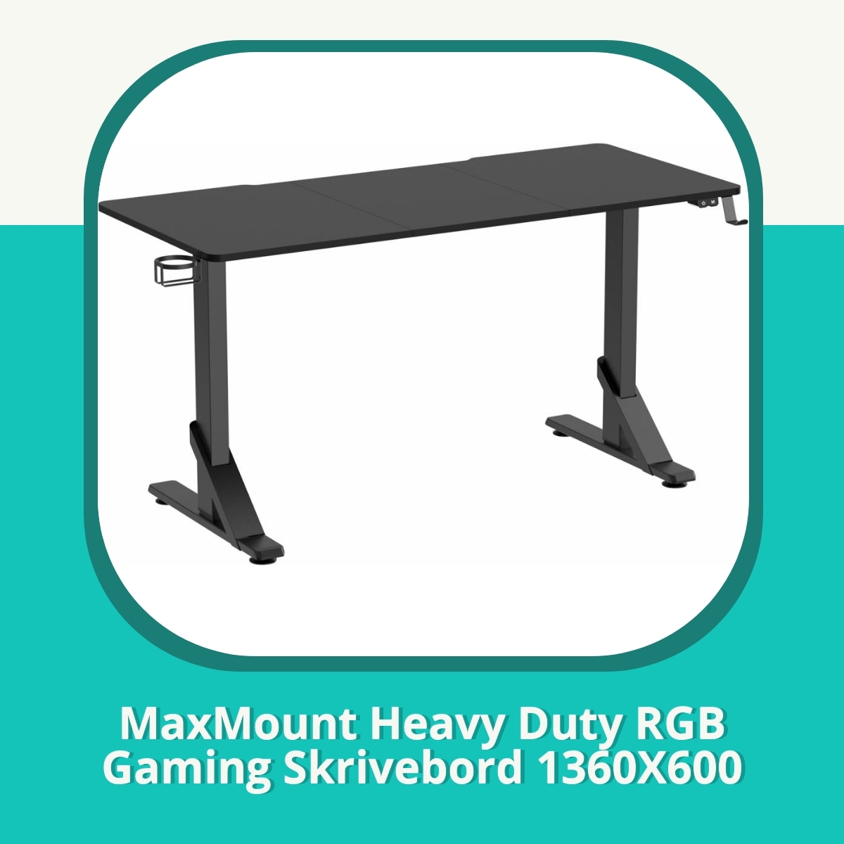 Anmeldelse af MaxMount Heavy Duty RGB Gaming Skrivebord 1360X600