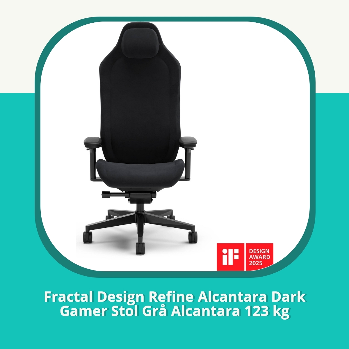 Anmeldelse af Fractal Design Refine Alcantara Dark Gamer Stol Grå Alcantara 123 kg