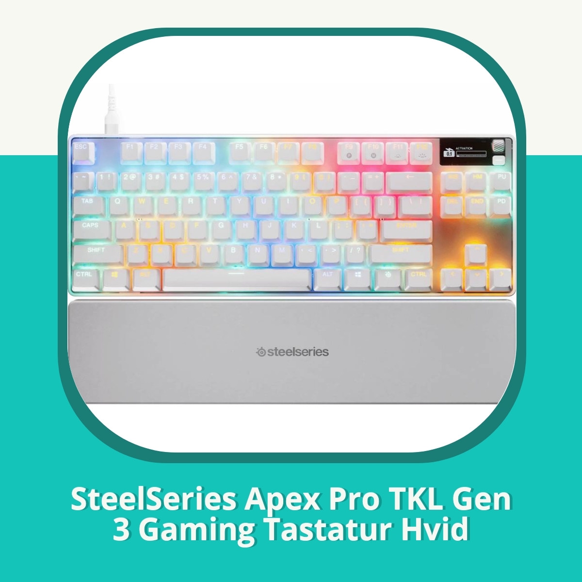 Anmeldelse af SteelSeries Apex Pro TKL Gen 3 Gaming Tastatur Hvid