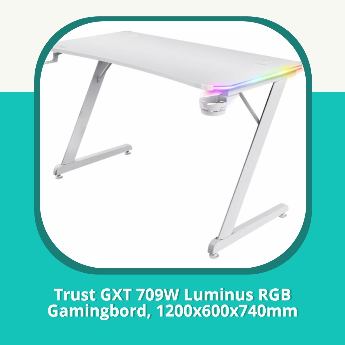 Anmeldelse af Trust GXT 709W Luminus RGB Gamingbord, 1200x600x740mm