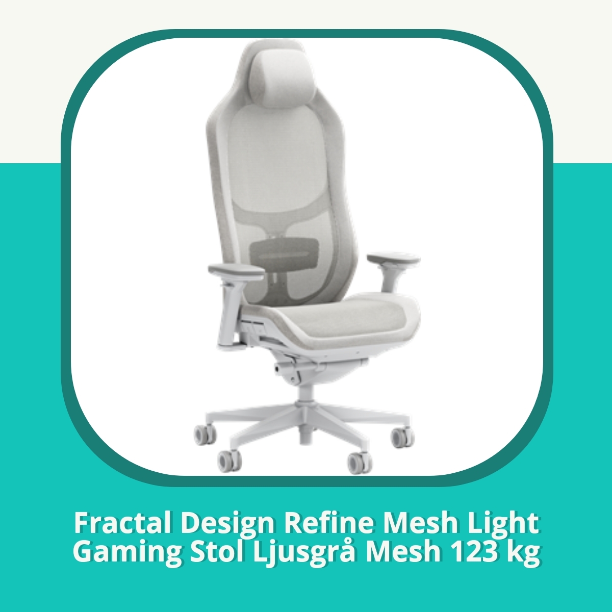 Recension af Fractal Design Refine Mesh Light Gaming Stol Ljusgrå Mesh 123 kg