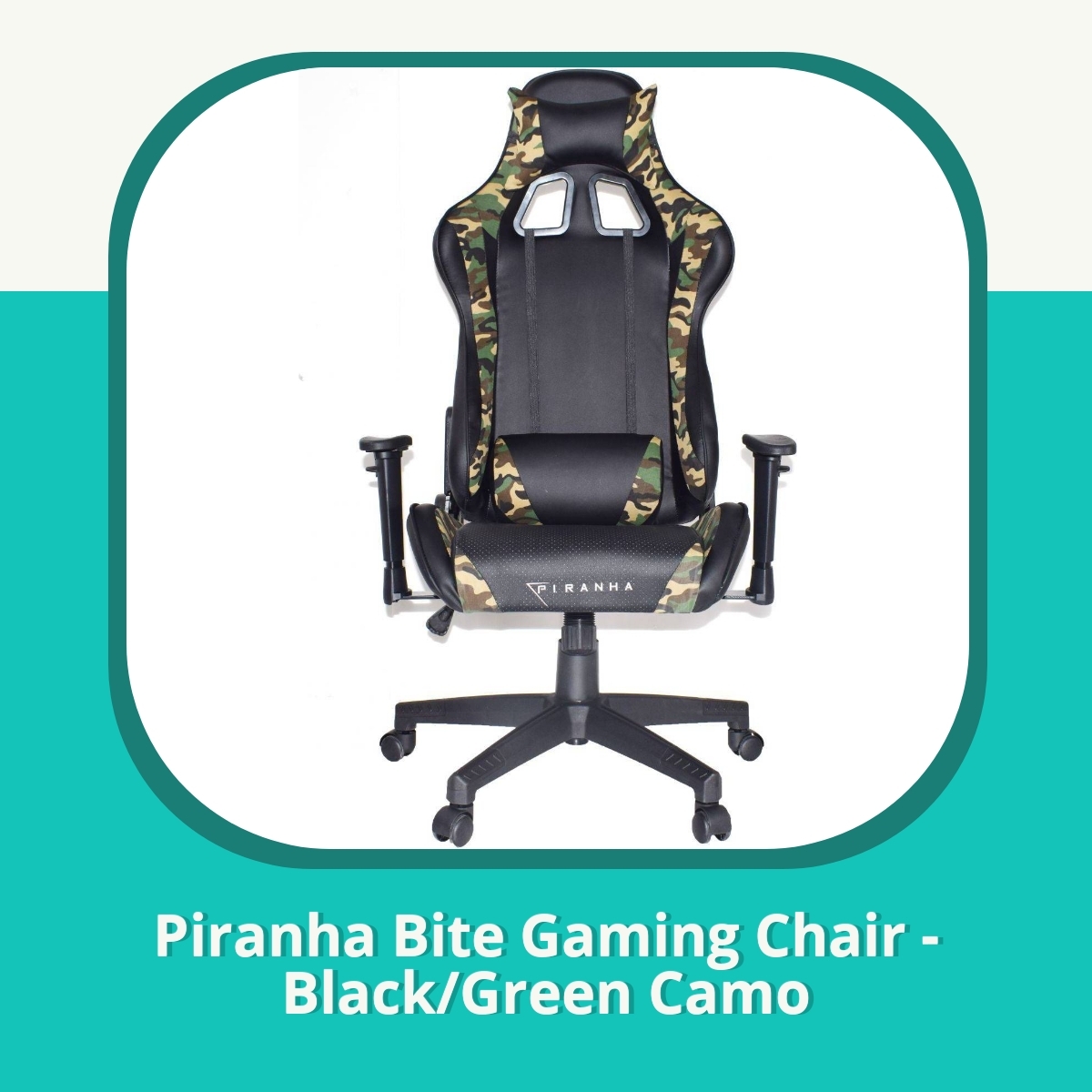 Recension af Piranha Bite Gaming Chair - Black/Green Camo