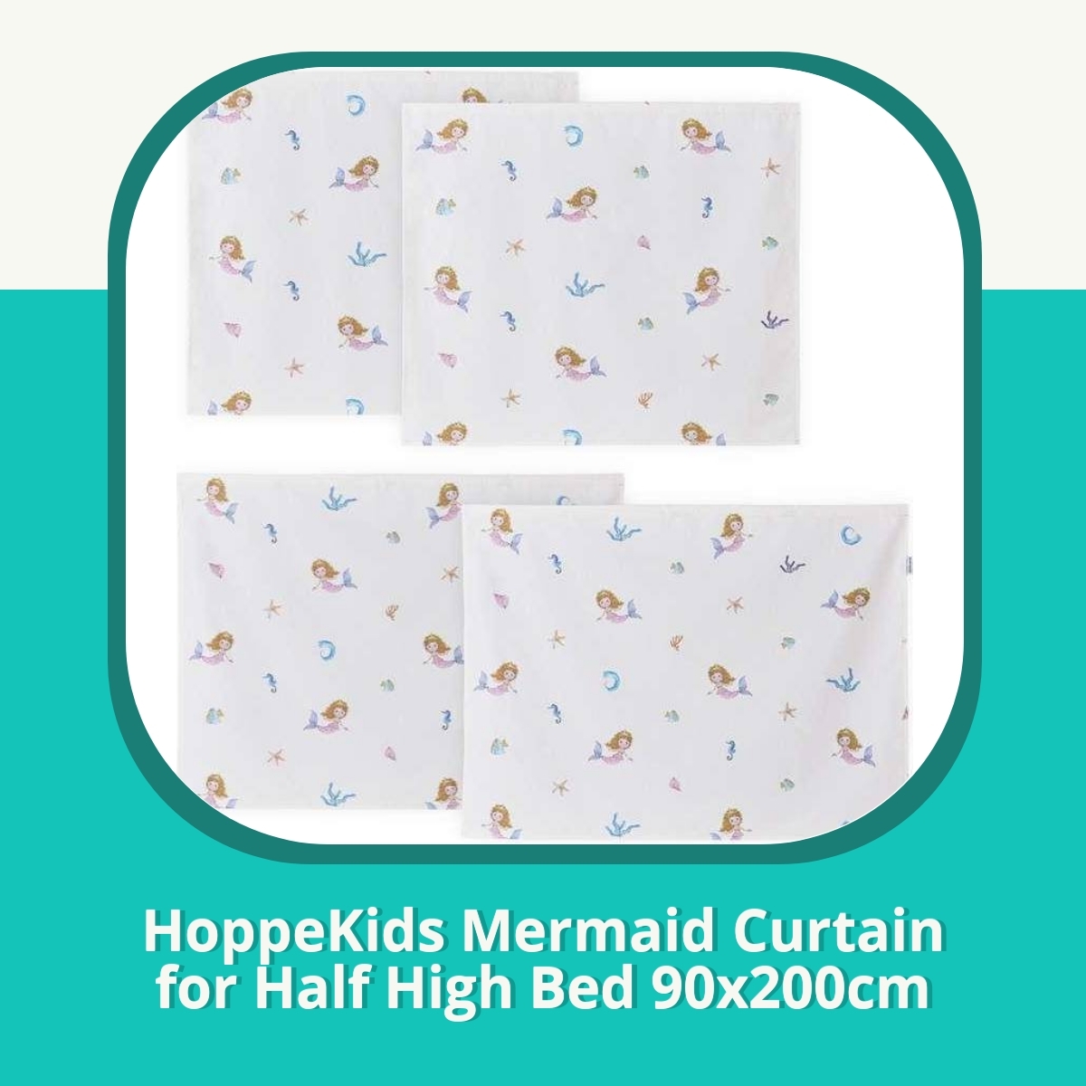 Anmeldelse af HoppeKids Mermaid Curtain for Half High Bed 90x200cm
