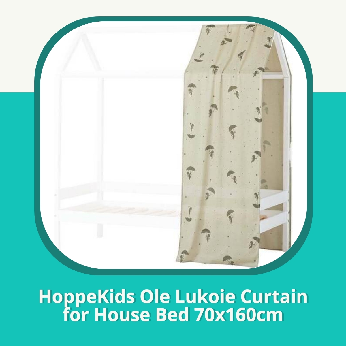 Anmeldelse af HoppeKids Ole Lukoie Curtain for House Bed 70x160cm