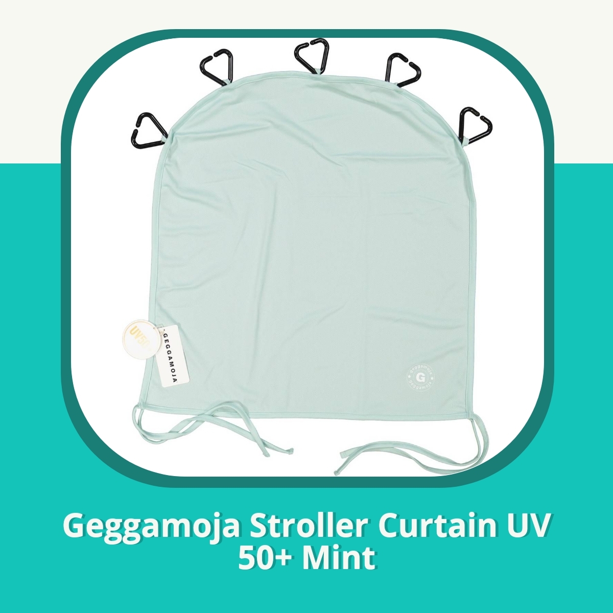 Recension af Geggamoja Stroller Curtain UV 50+ Mint