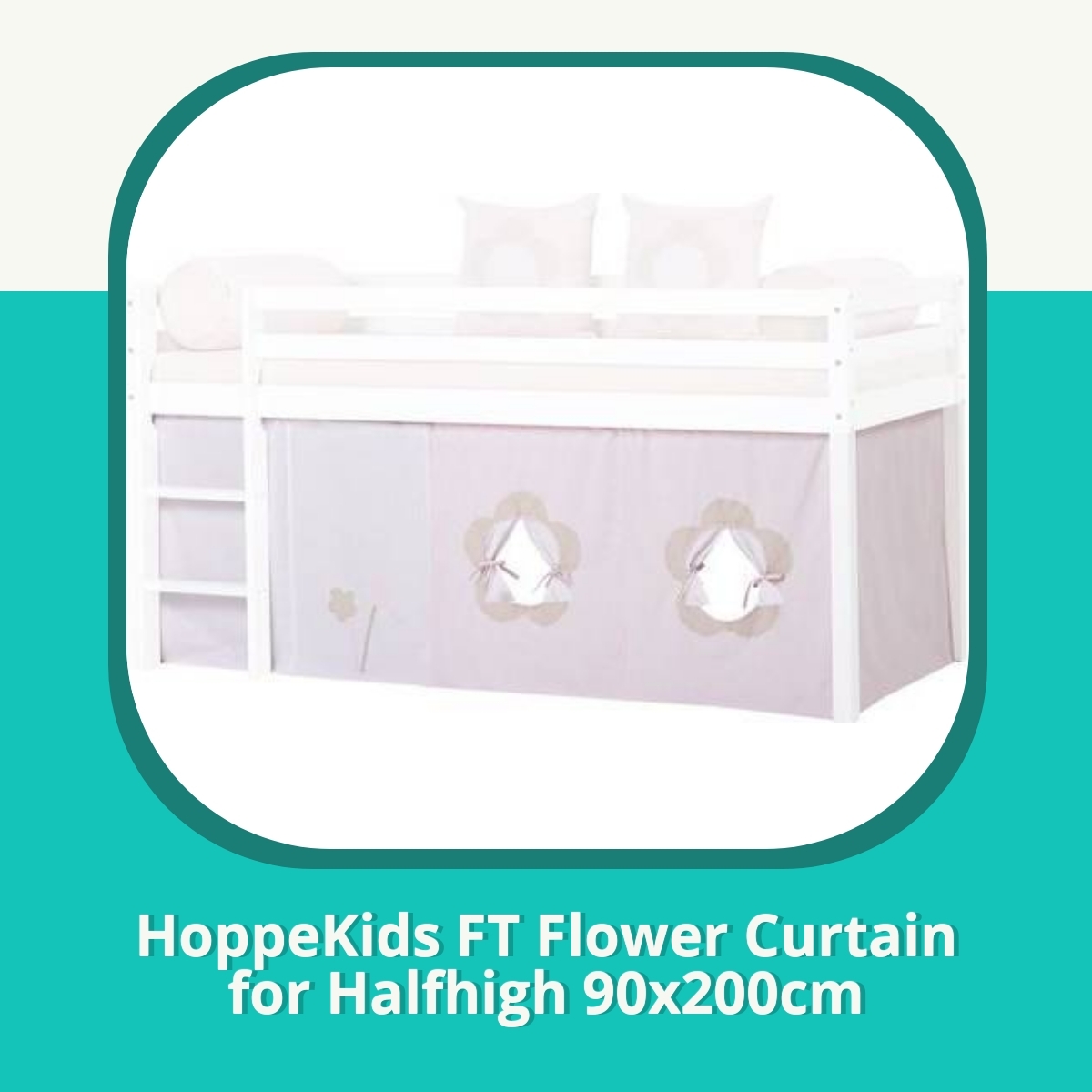 Anmeldelse af HoppeKids FT Flower Curtain for Halfhigh 90x200cm