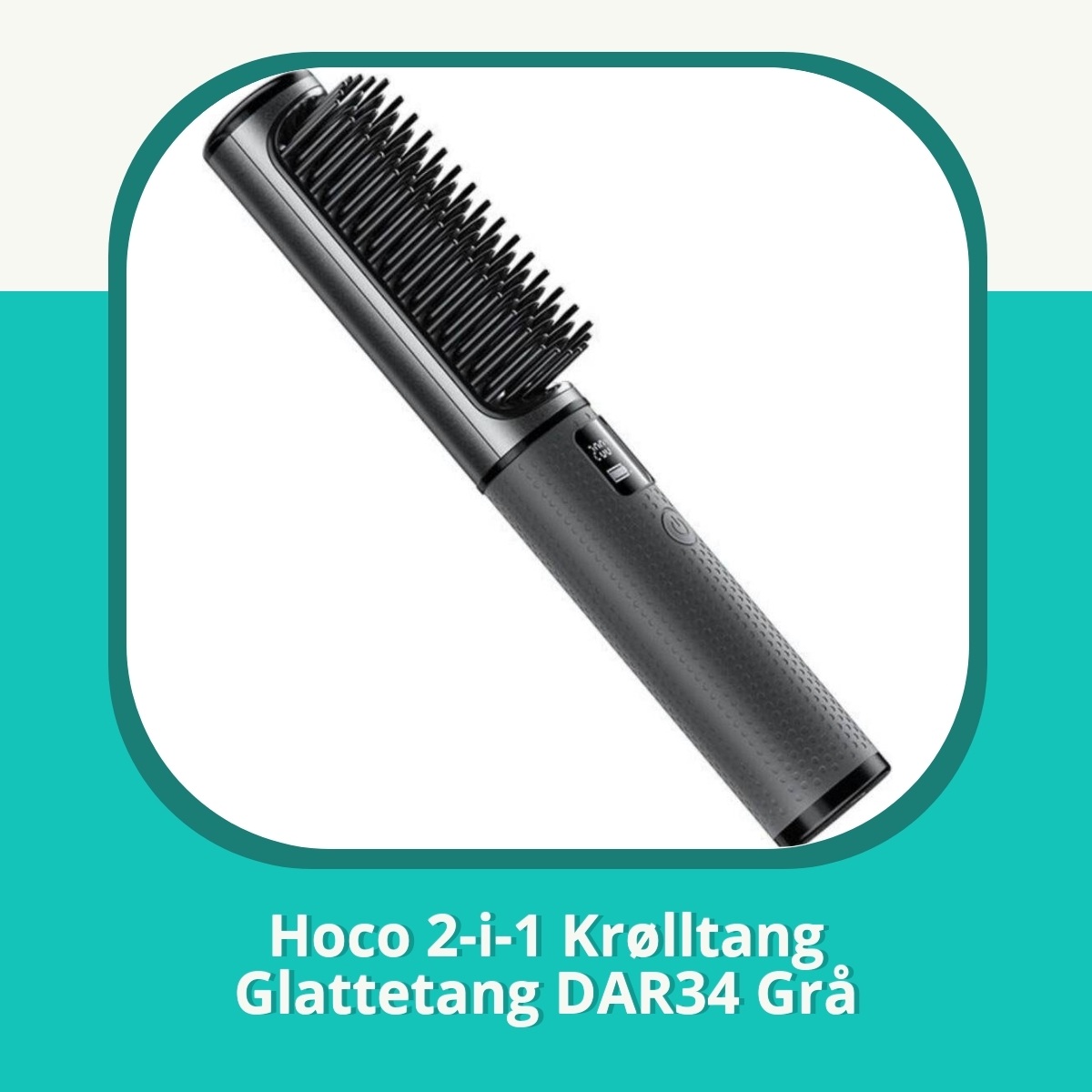 Anmeldelse Hoco 2-i-1 Krølltang Glattetang DAR34 Grå