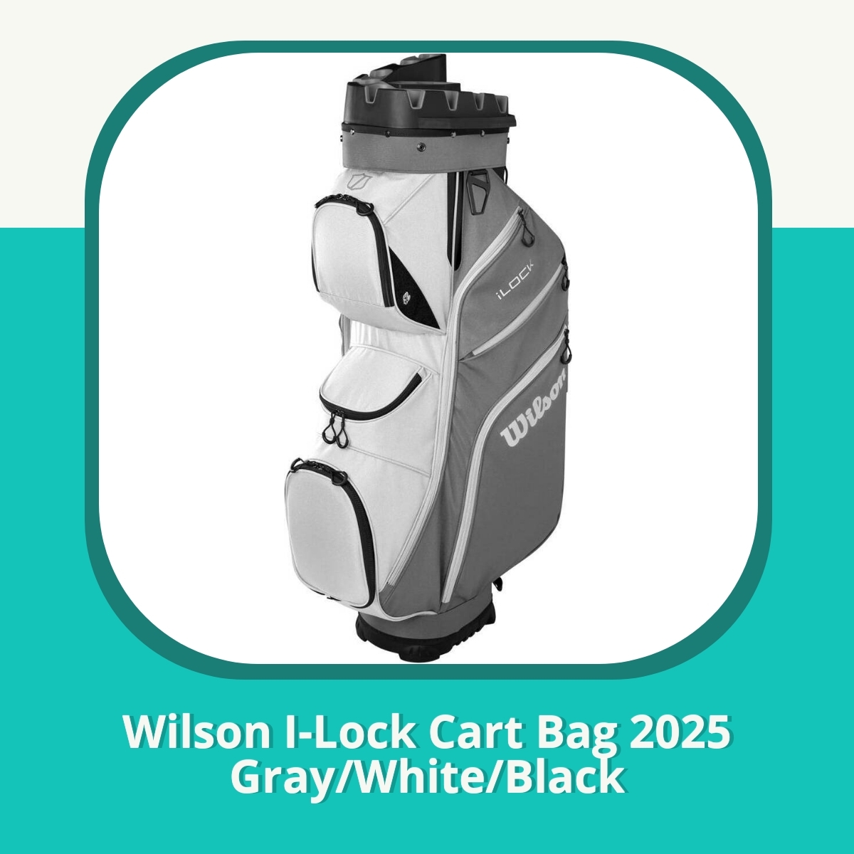 Anmeldelse af Wilson I-Lock Cart Bag 2025 Gray/White/Black