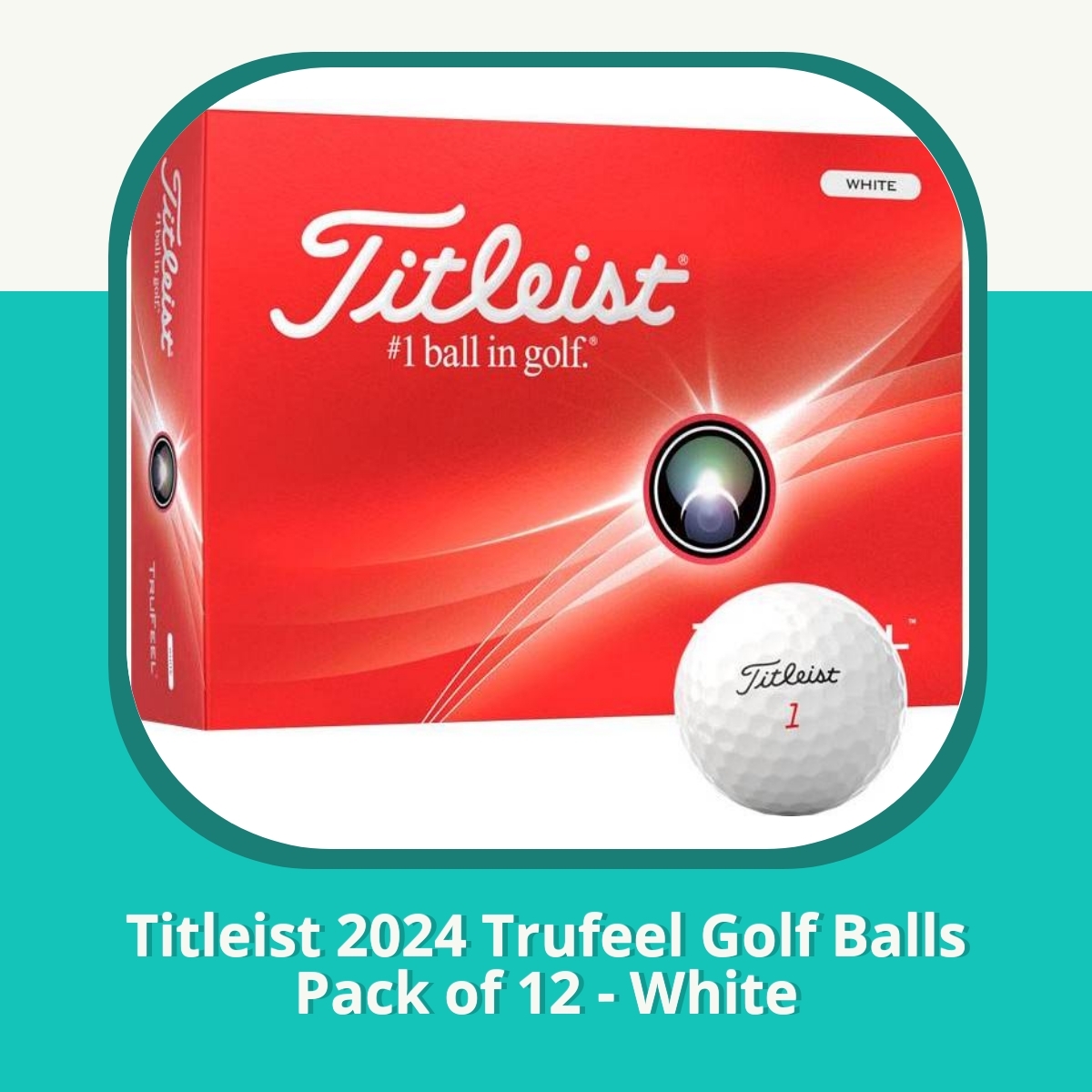 Anmeldelse af Titleist 2024 Trufeel Golf Balls Pack of 12 - White