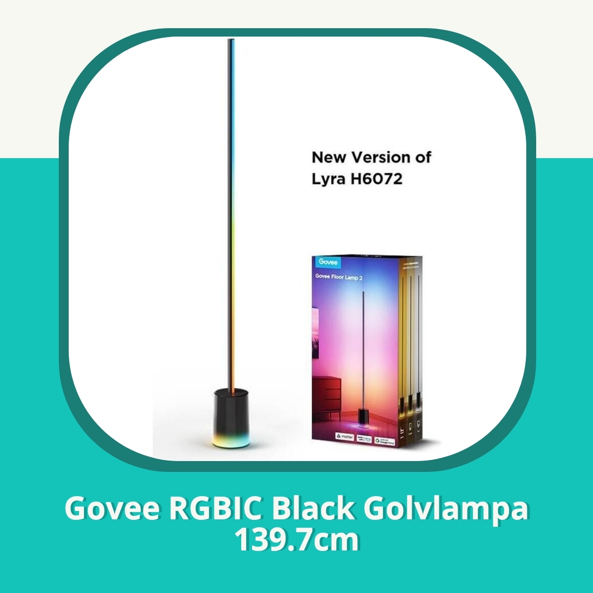 Recension af Govee RGBIC Black Golvlampa 139.7cm