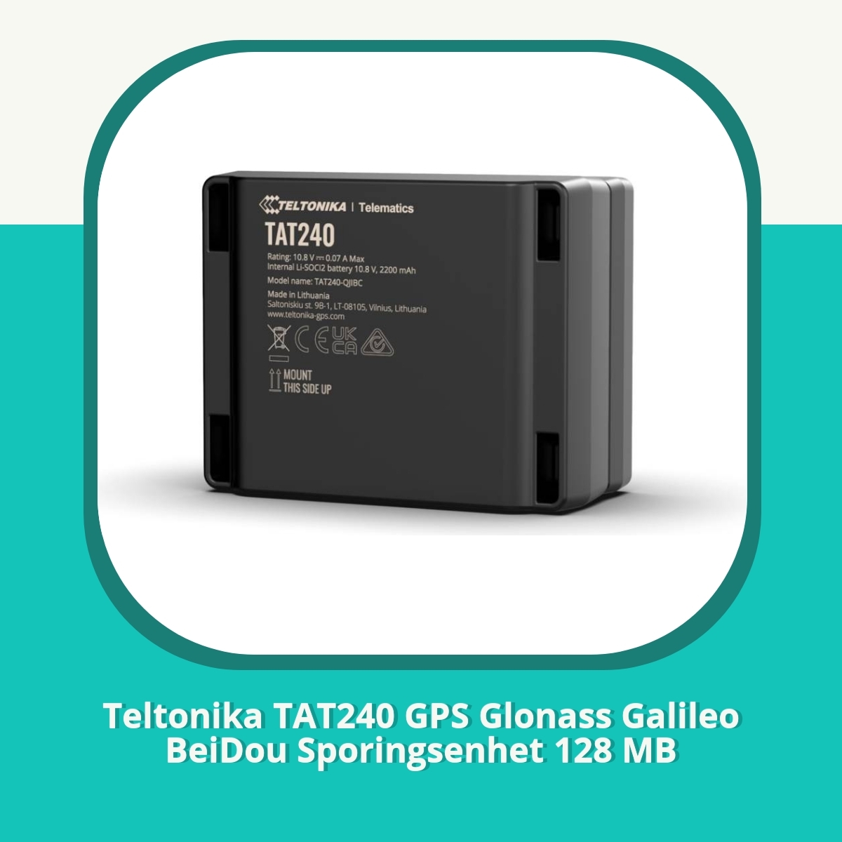 Anmeldelse af Teltonika TAT240 GPS Glonass Galileo BeiDou Sporingsenhet 128 MB