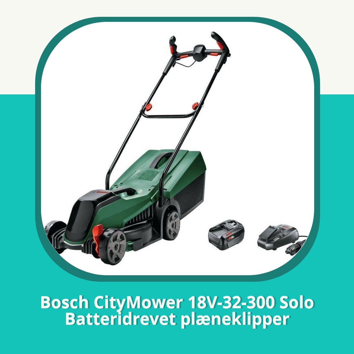 Anmeldelse af Bosch CityMower 18V-32-300 Solo Batteridrevet plæneklipper