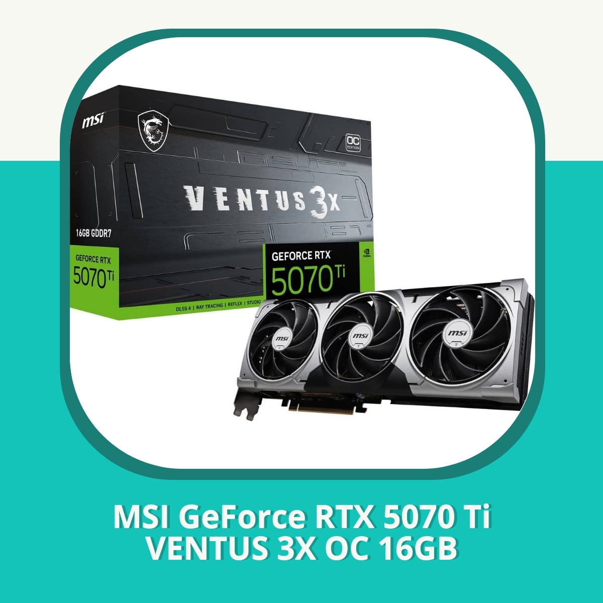 Recension af MSI GeForce RTX 5070 Ti VENTUS 3X OC 16GB