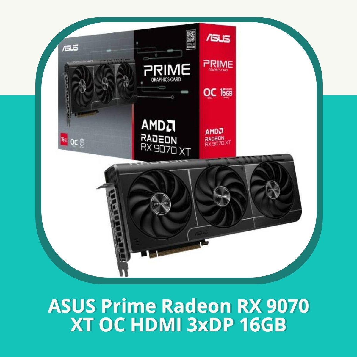 Anmeldelse af ASUS Prime Radeon RX 9070 XT OC HDMI 3xDP 16GB