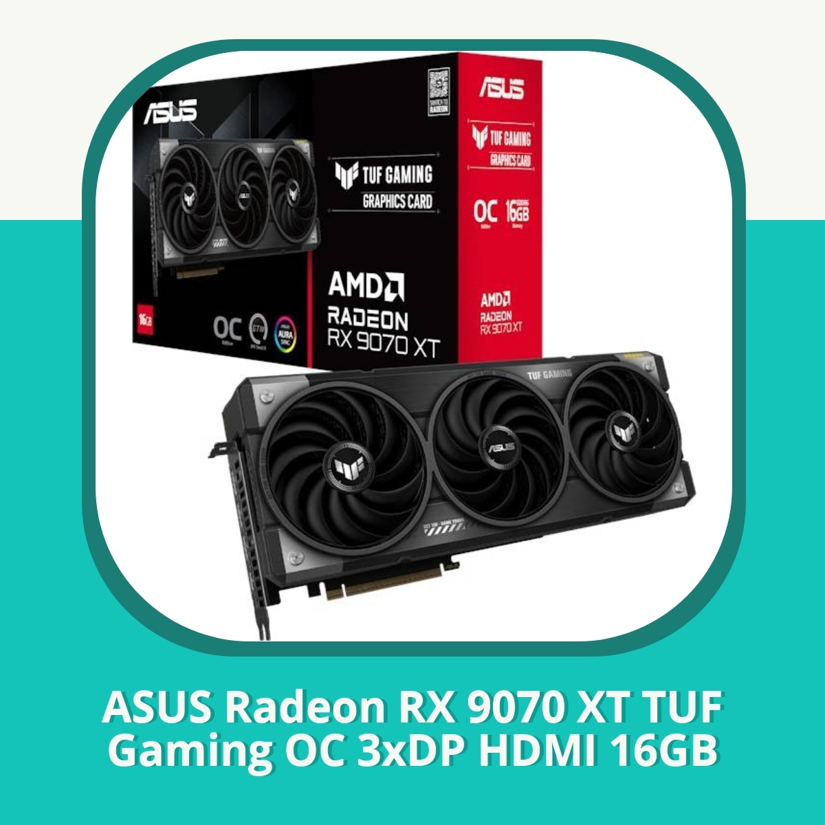 Anmeldelse af ASUS Radeon RX 9070 XT TUF Gaming OC 3xDP HDMI 16GB