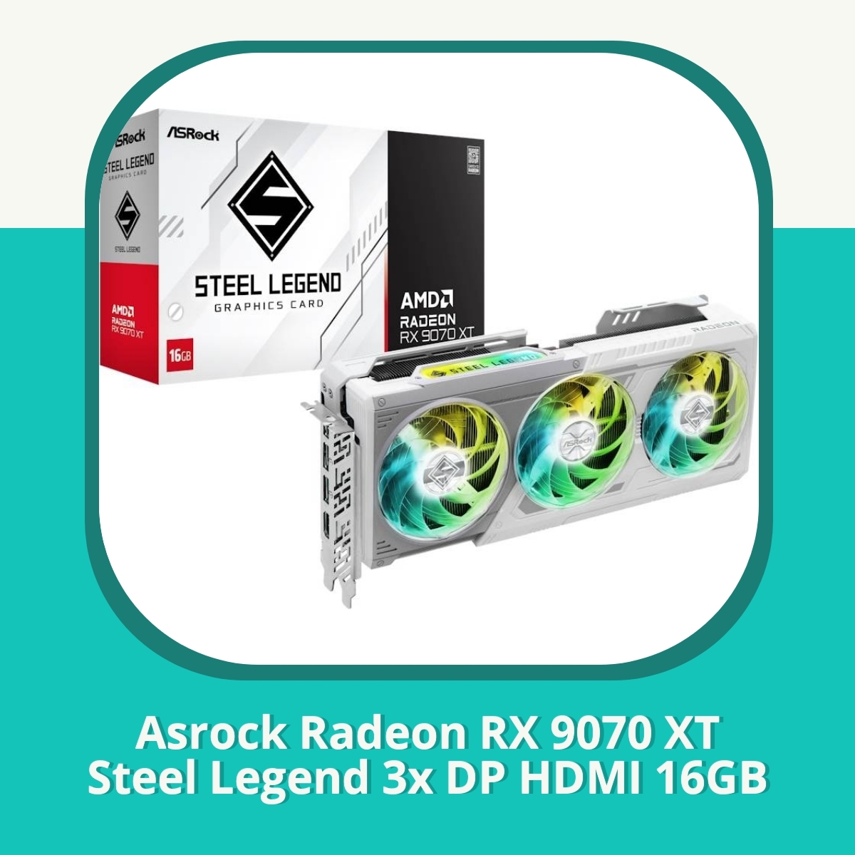 Anmeldelse af Asrock Radeon RX 9070 XT Steel Legend 3x DP HDMI 16GB