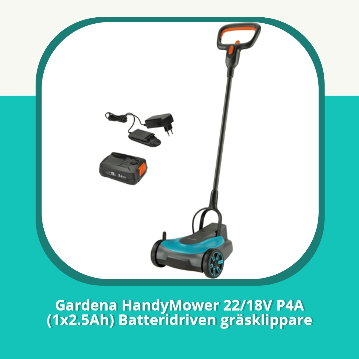 Recension af Gardena HandyMower 22/18V P4A (1x2.5Ah) Batteridriven gräsklippare