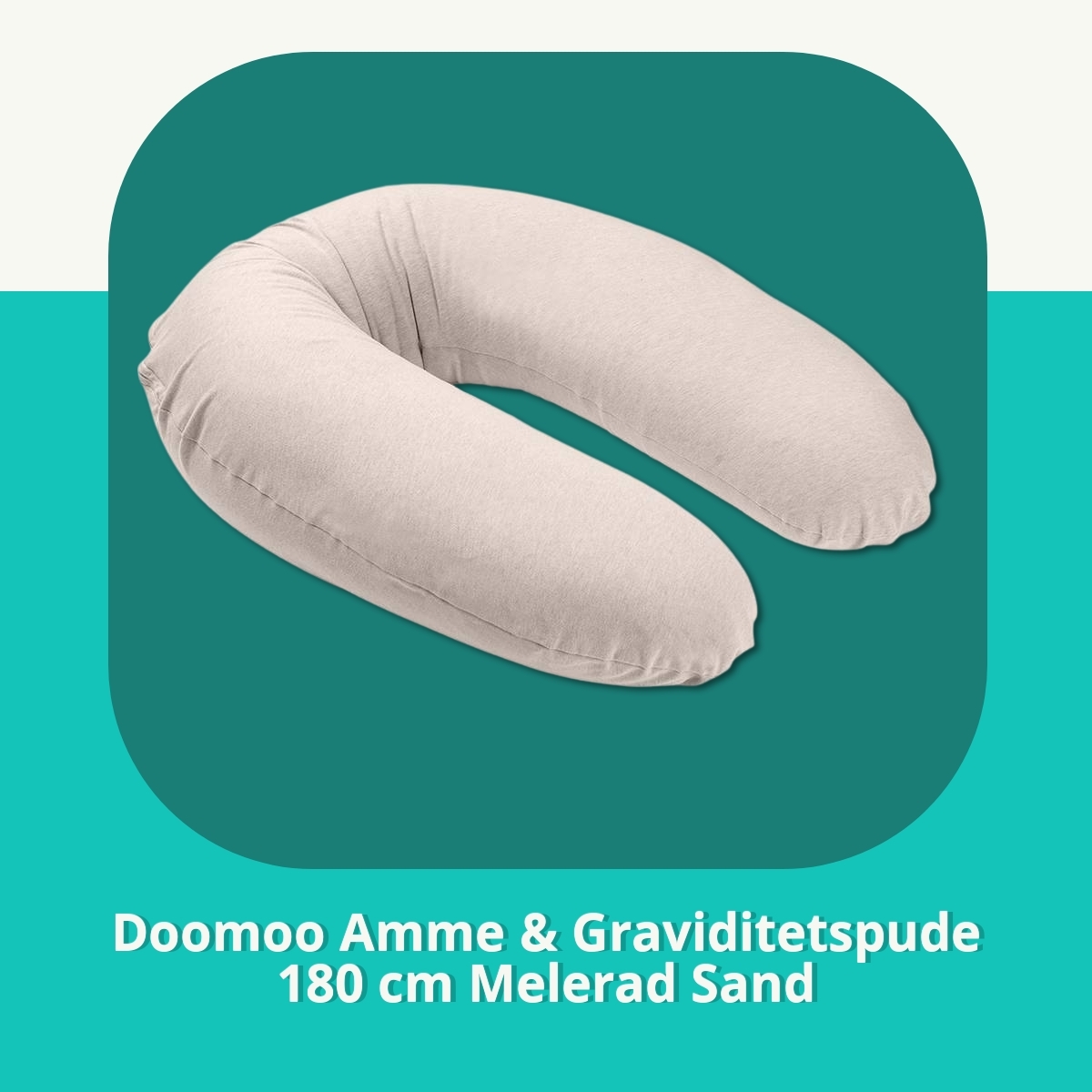 Anmeldelse af Doomoo Amme & Graviditetspude 180 cm Melerad Sand
