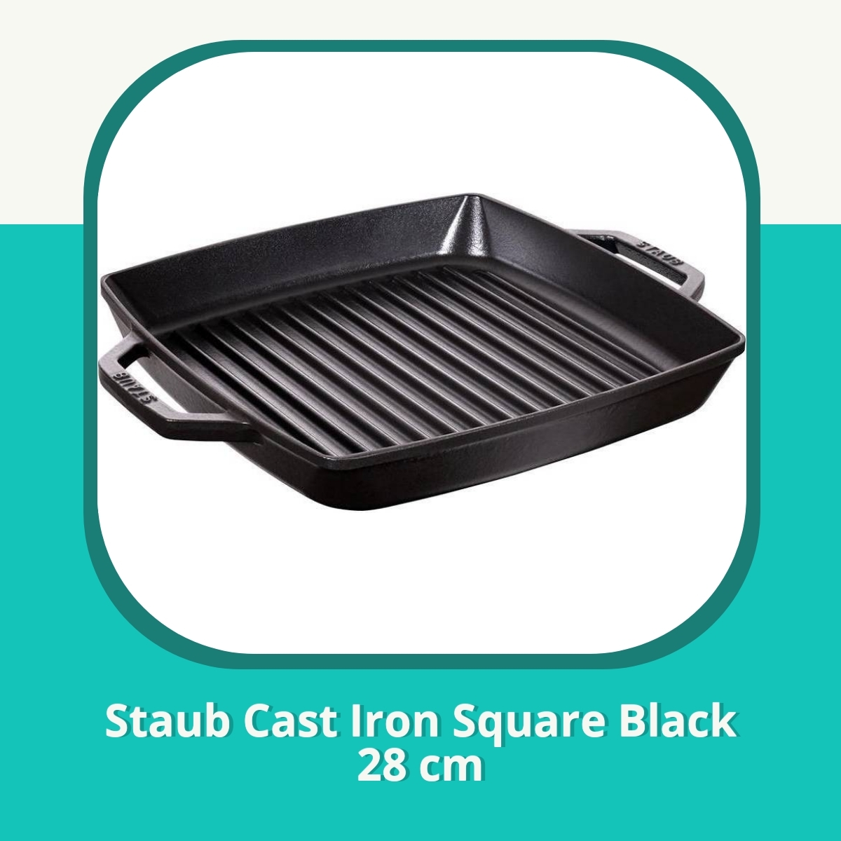Recension Staub Cast Iron Square Black 28 cm