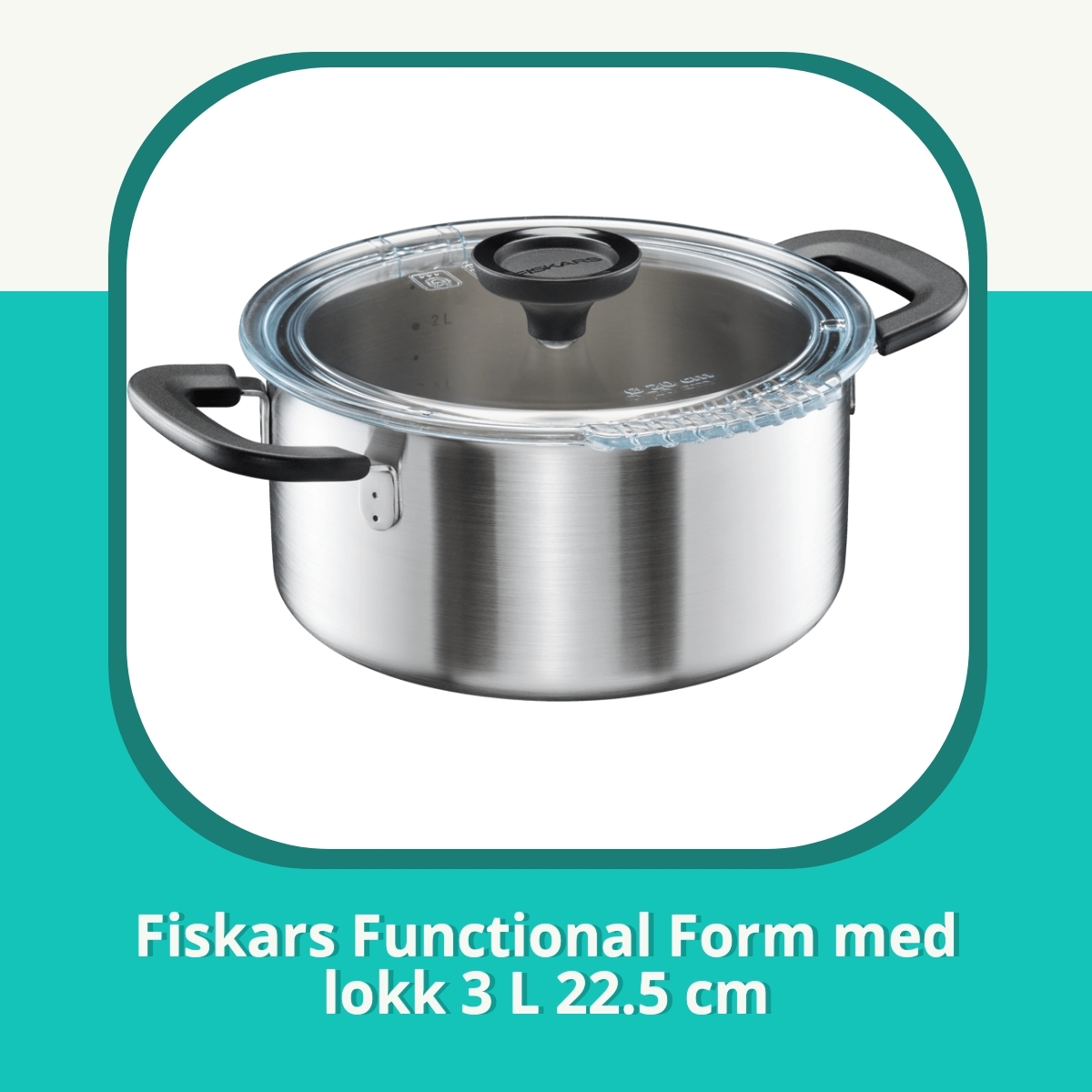 Anmeldelse af Fiskars Functional Form med lokk 3 L 22.5 cm