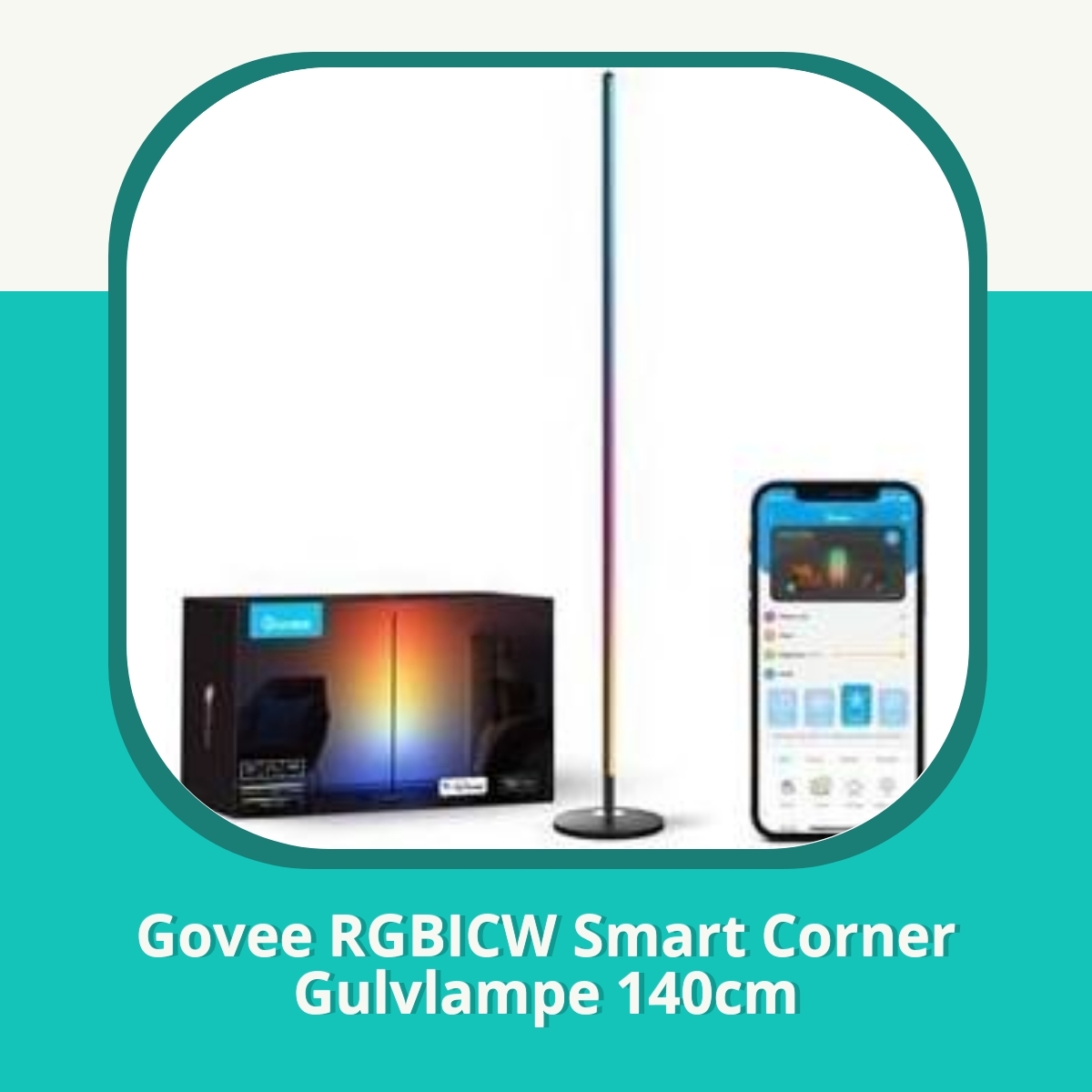 Anmeldelse af Govee RGBICW Smart Corner Gulvlampe 140cm