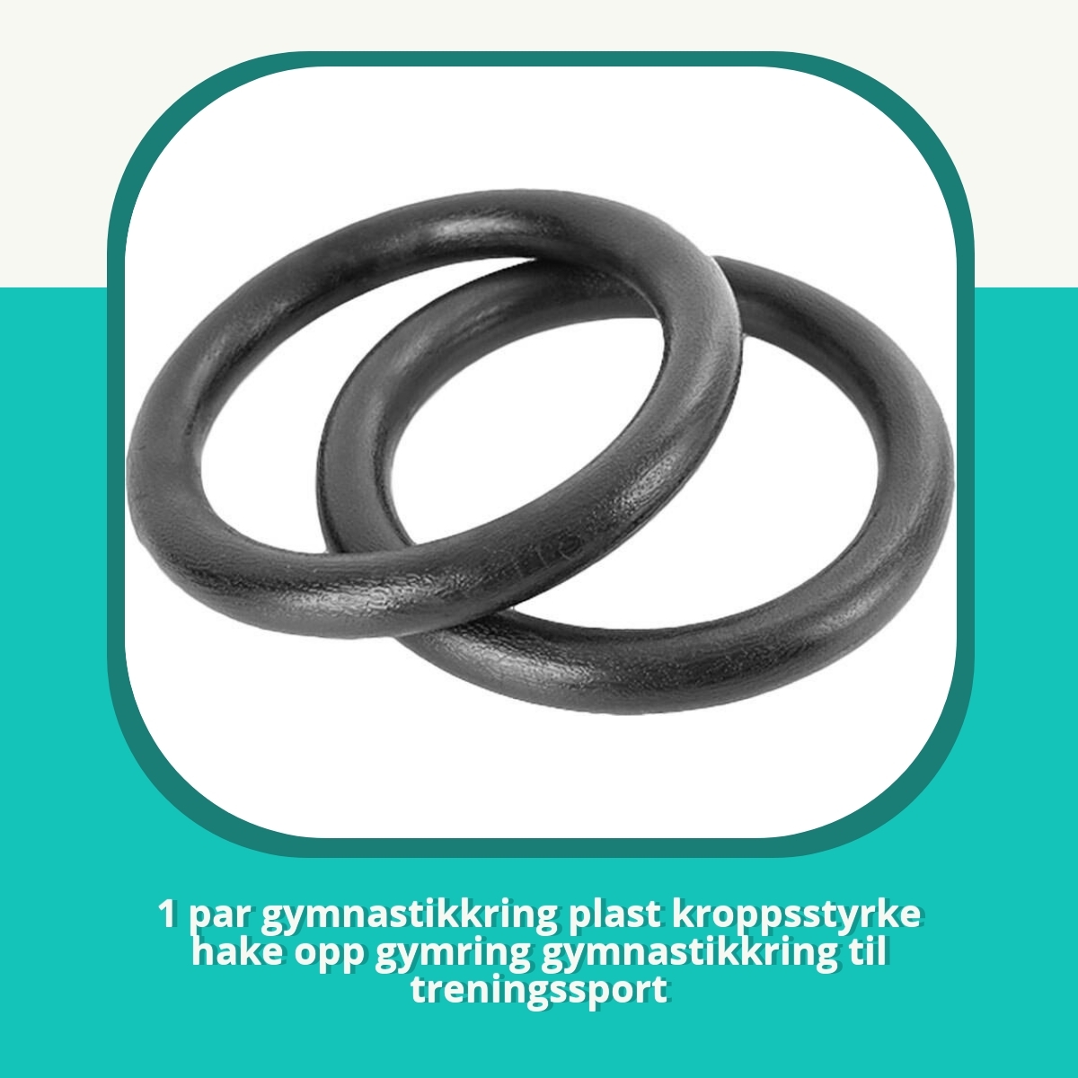 Anmeldelse af 1 par gymnastikkring plast kroppsstyrke hake opp gymring gymnastikkring til treningssport