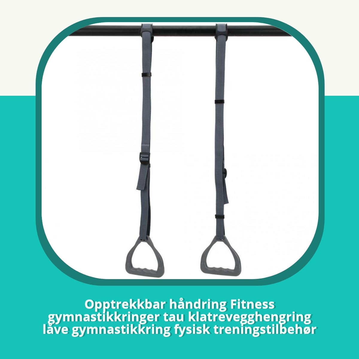 Anmeldelse af Opptrekkbar håndring Fitness gymnastikkringer tau klatrevegghengring låve gymnastikkring fysisk treningstilbehør