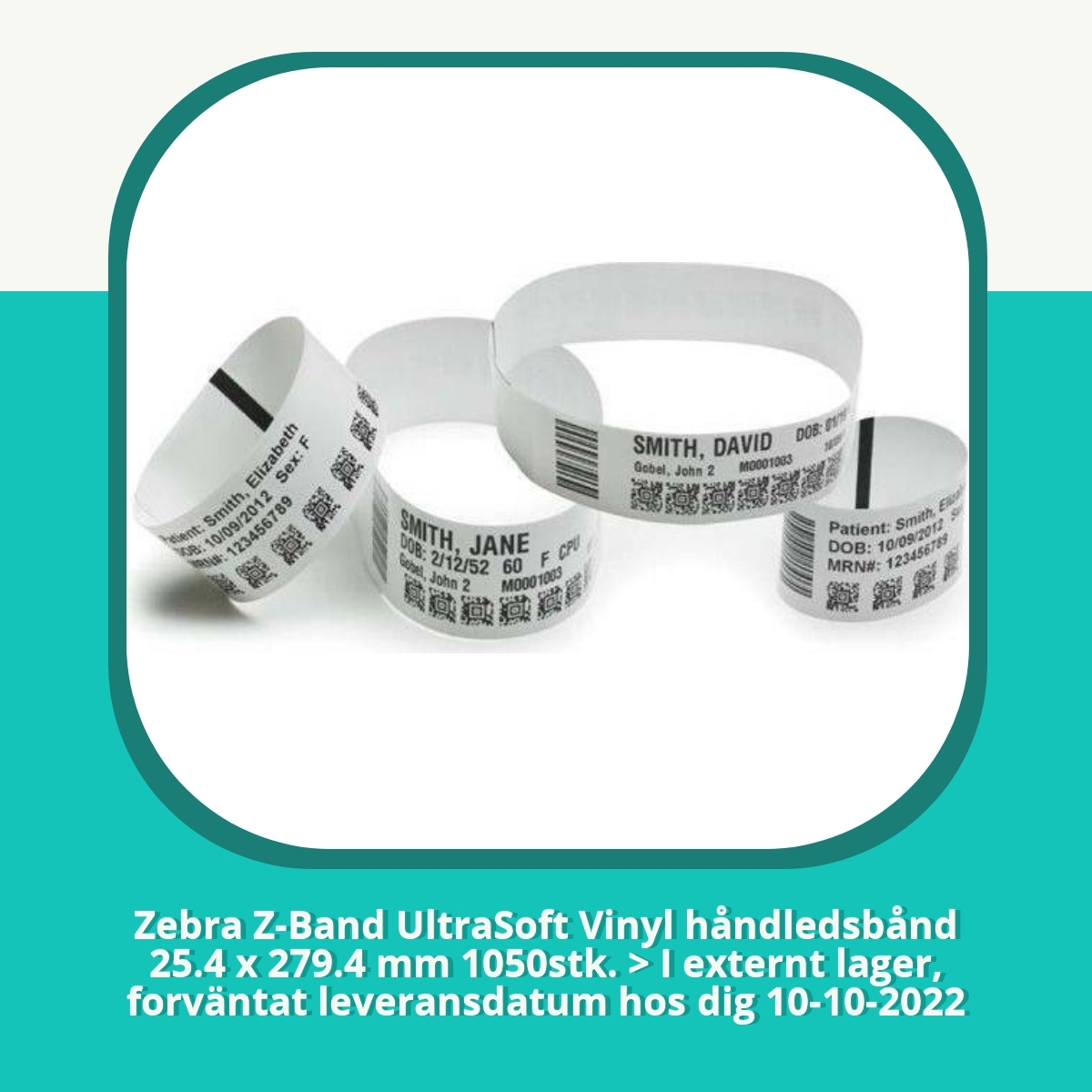 Recension af Zebra Z-Band UltraSoft Vinyl håndledsbånd 25.4 x 279.4 mm 1050stk. > I externt lager, forväntat leveransdatum hos dig 10-10-2022
