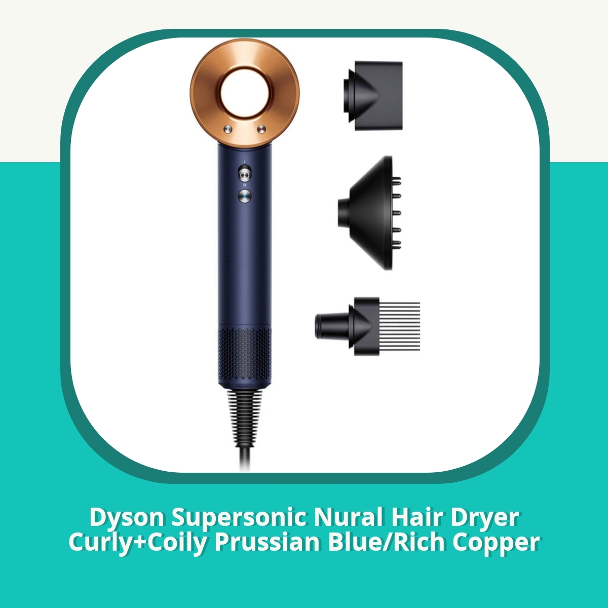 Anmeldelse af Dyson Supersonic Nural Hair Dryer Curly+Coily Prussian Blue/Rich Copper