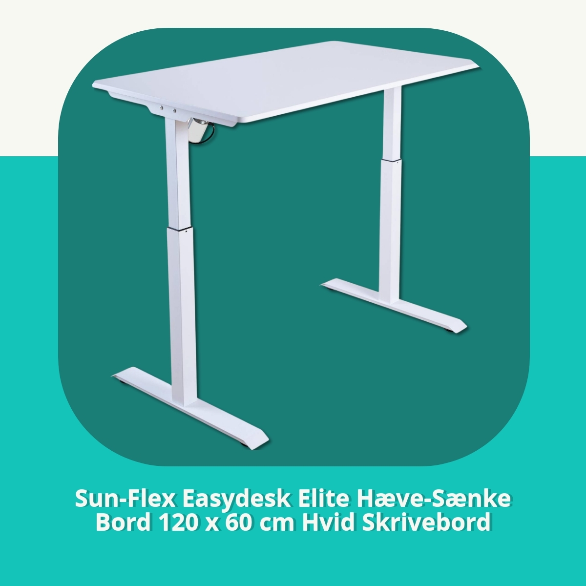 Anmeldelse af Sun-Flex Easydesk Elite Hæve-Sænke Bord 120 x 60 cm Hvid Skrivebord