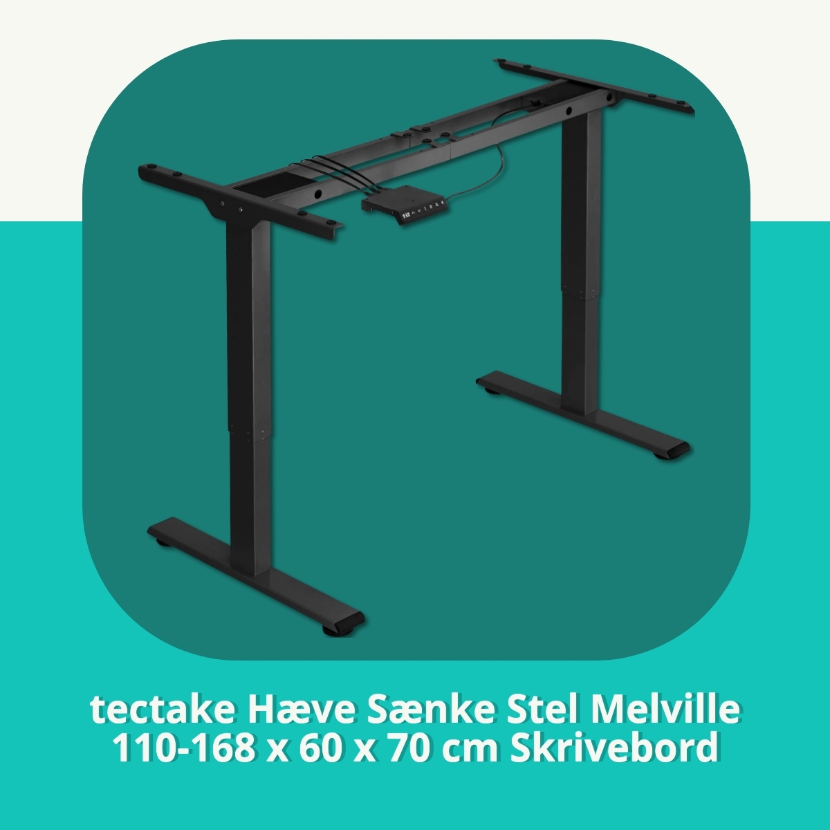 Anmeldelse af tectake Hæve Sænke Stel Melville 110-168 x 60 x 70 cm Skrivebord