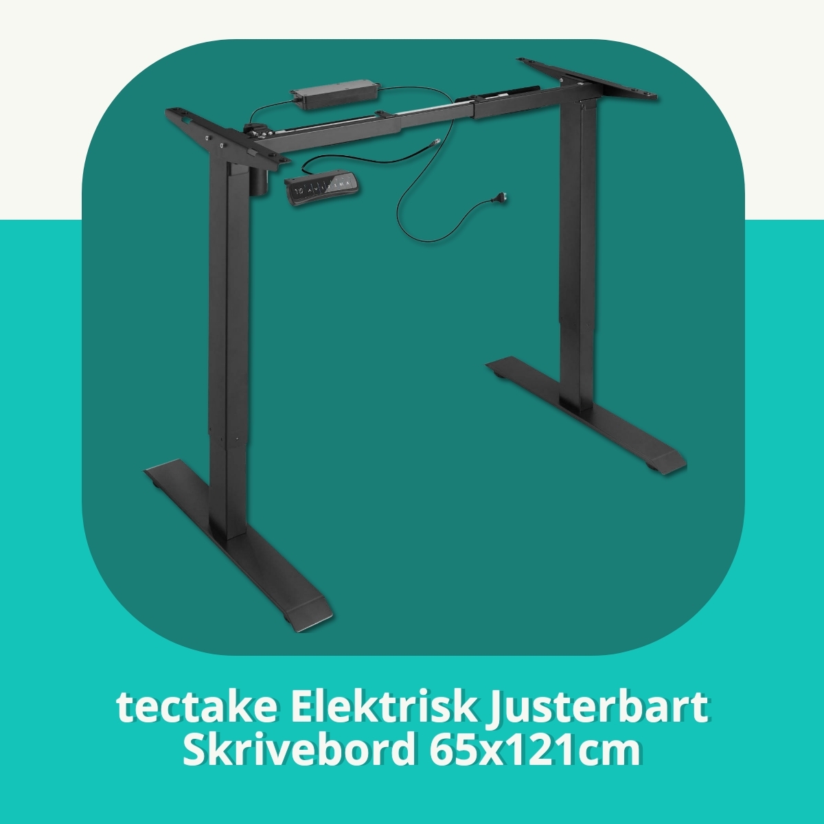 Anmeldelse af tectake Elektrisk Justerbart Skrivebord 65x121cm
