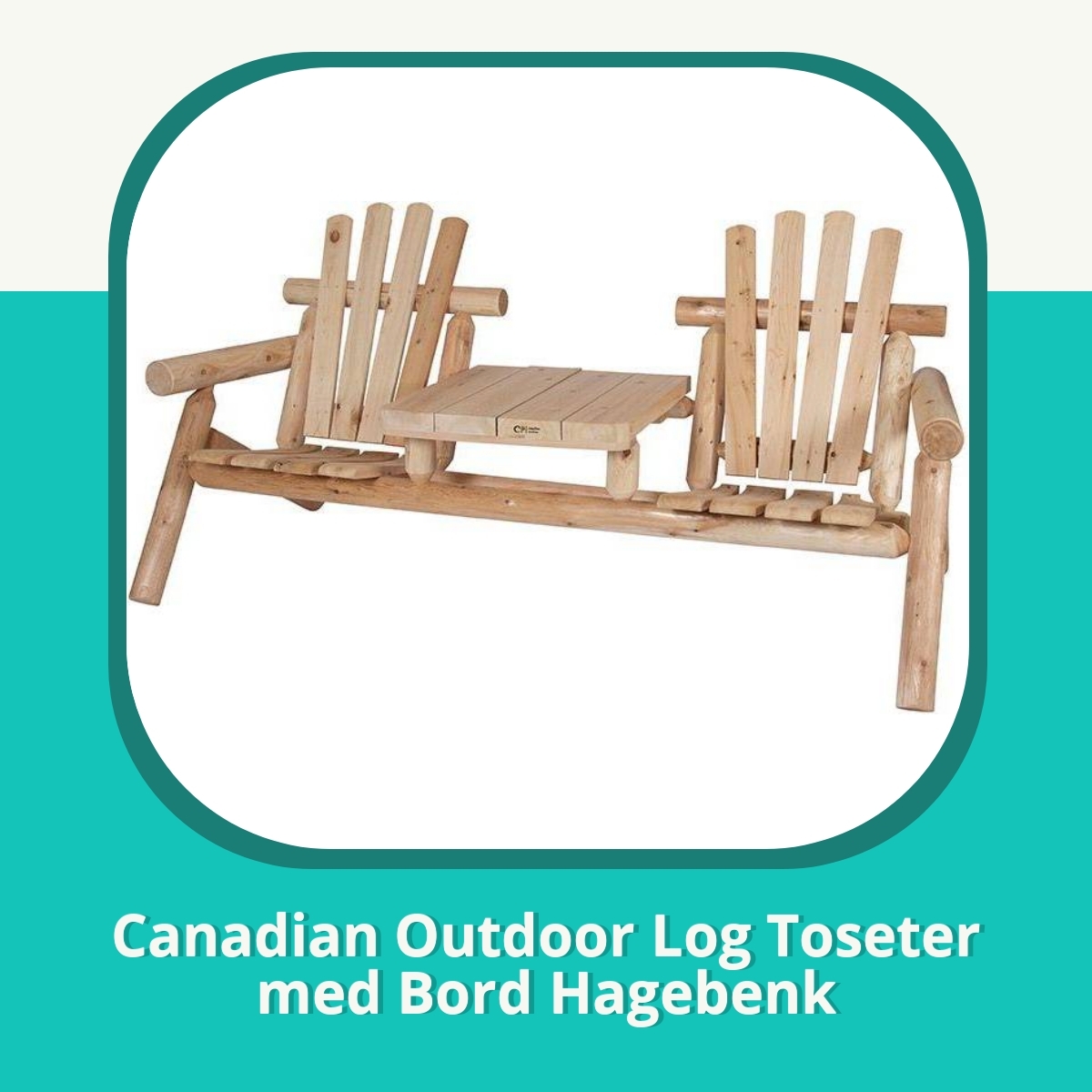 Anmeldelse af Canadian Outdoor Log Toseter med Bord Hagebenk