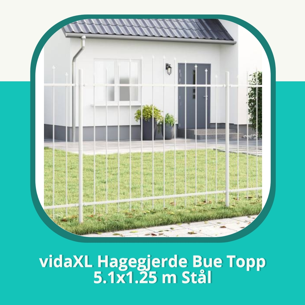 Anmeldelse af vidaXL Hagegjerde Bue Topp 5.1x1.25 m Stål