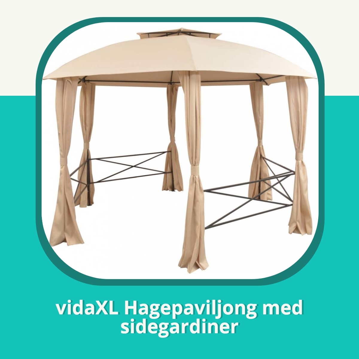 Anmeldelse af vidaXL Hagepaviljong med sidegardiner