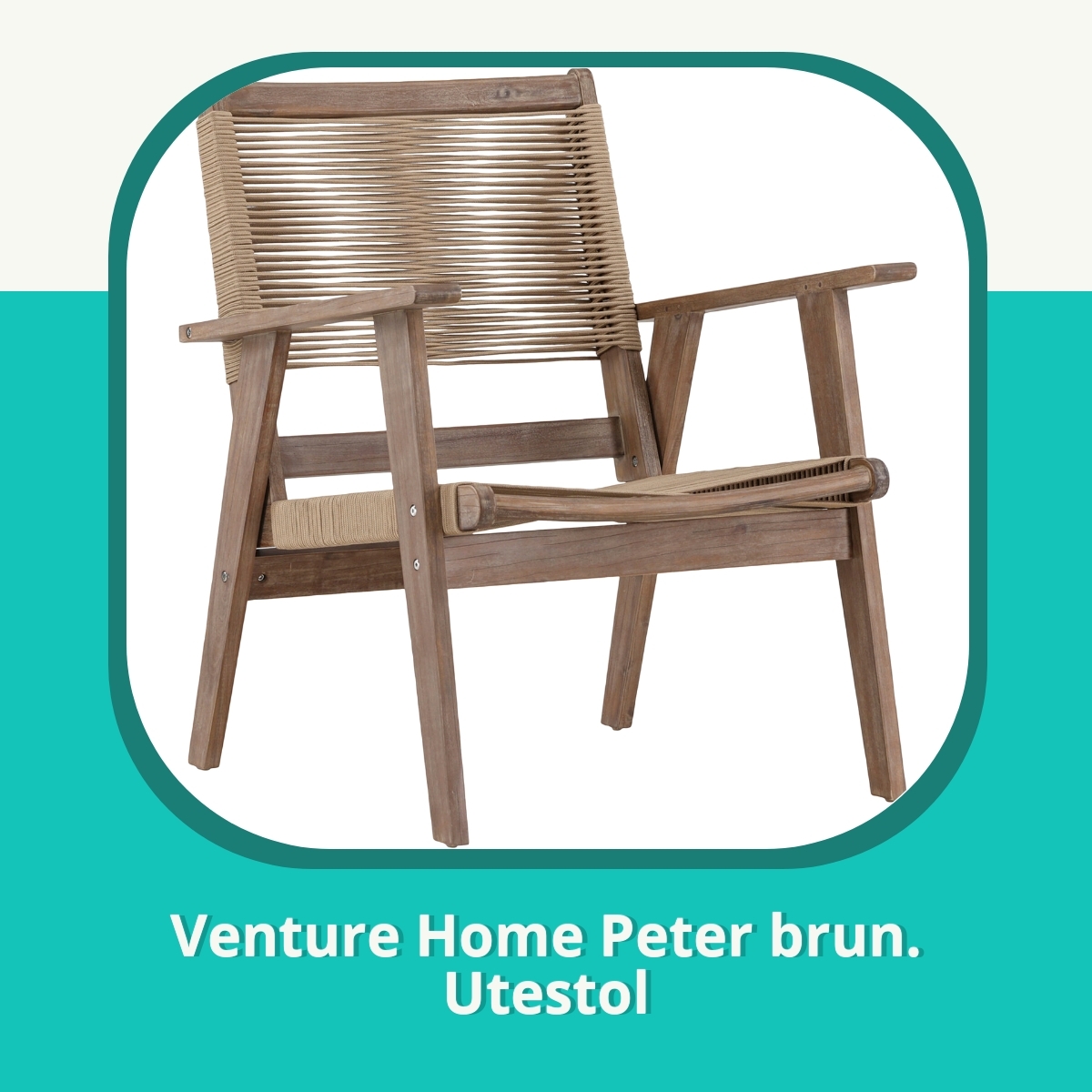 Anmeldelse af Venture Home Peter brun. Utestol