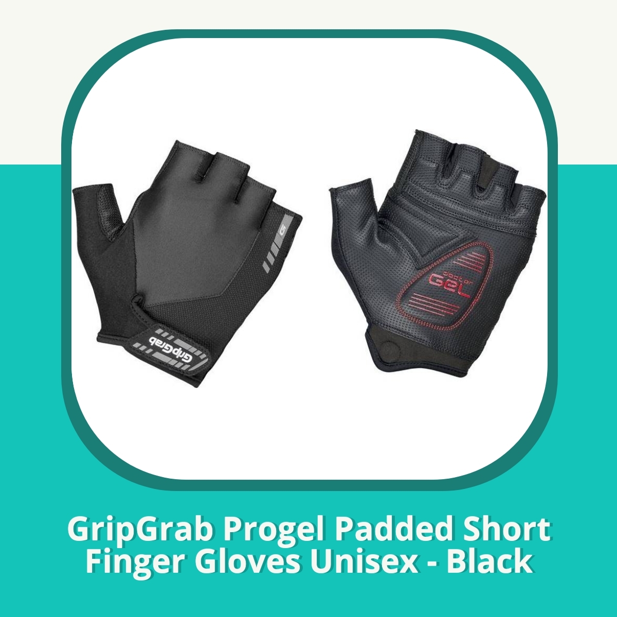 Anmeldelse af GripGrab Progel Padded Short Finger Gloves Unisex - Black