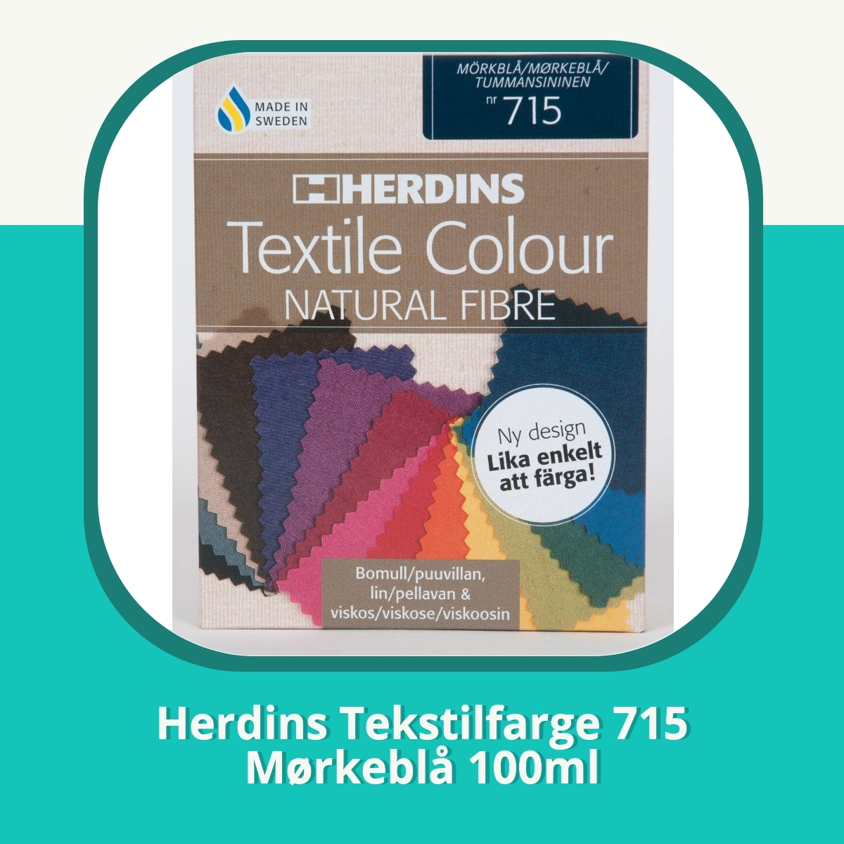 Anmeldelse af Herdins Tekstilfarge 715 Mørkeblå 100ml