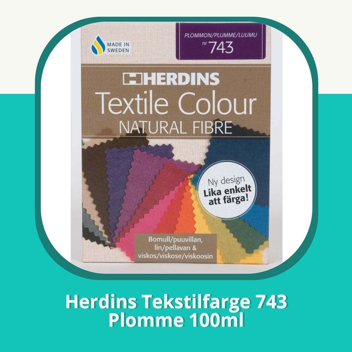 Anmeldelse af Herdins Tekstilfarge 743 Plomme 100ml