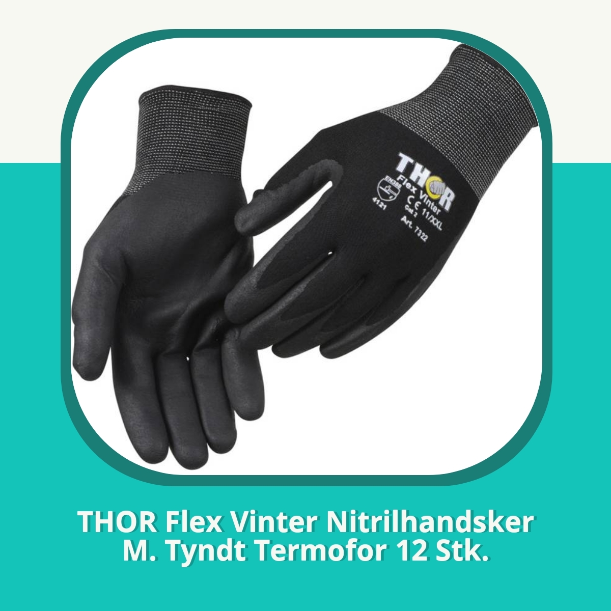 Anmeldelse af THOR Flex Vinter Nitrilhandsker M. Tyndt Termofor 12 Stk.