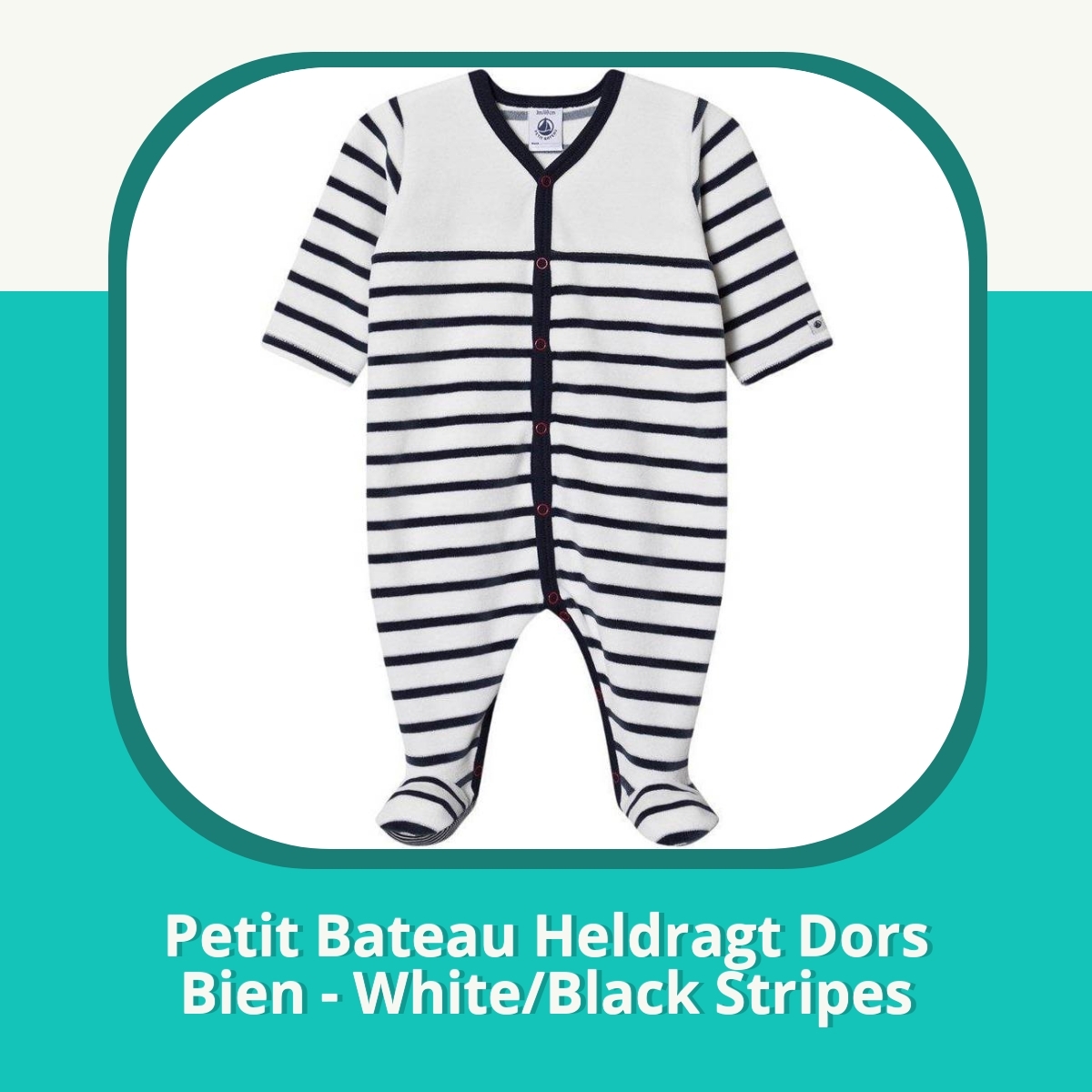 Recension af Petit Bateau Heldragt Dors Bien - White/Black Stripes