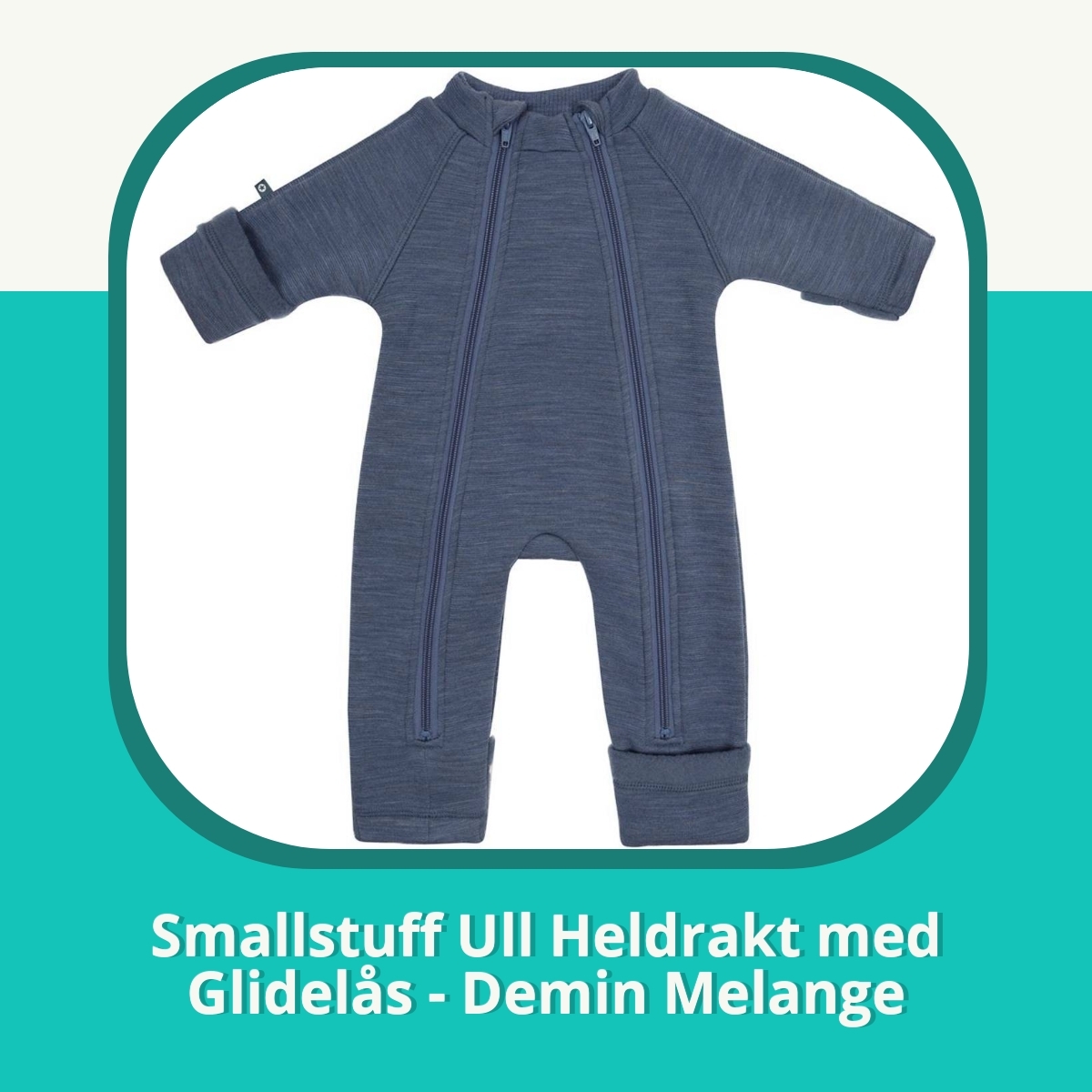 Anmeldelse af Smallstuff Ull Heldrakt med Glidelås - Demin Melange