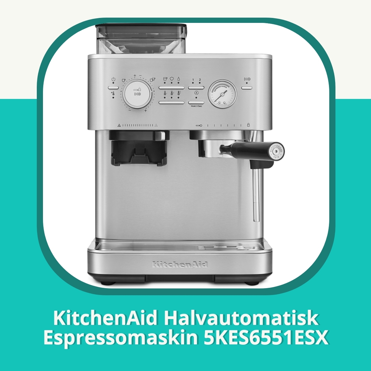 Anmeldelse af KitchenAid Halvautomatisk Espressomaskin 5KES6551ESX