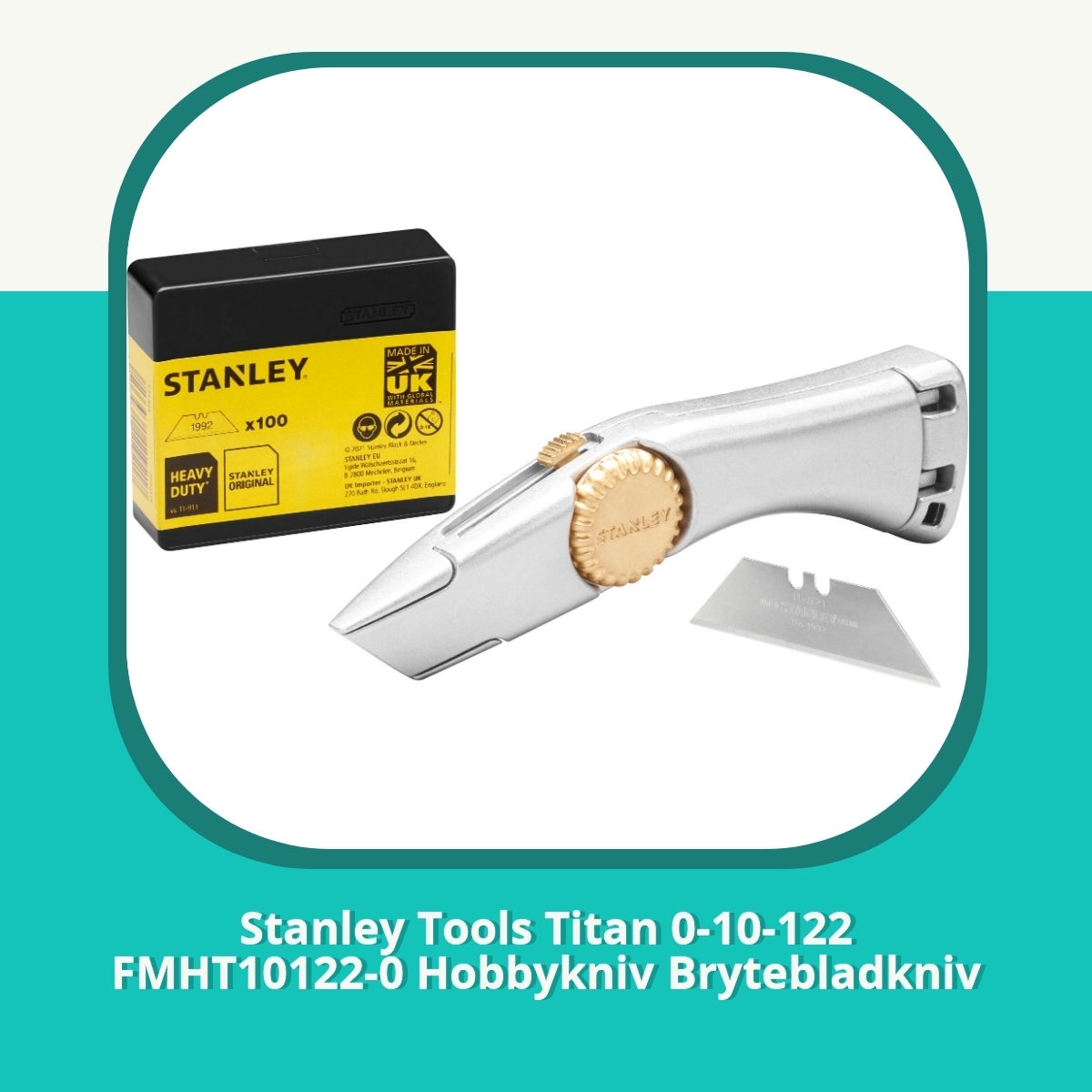 Anmeldelse af Stanley Tools Titan 0-10-122 FMHT10122-0 Hobbykniv Brytebladkniv