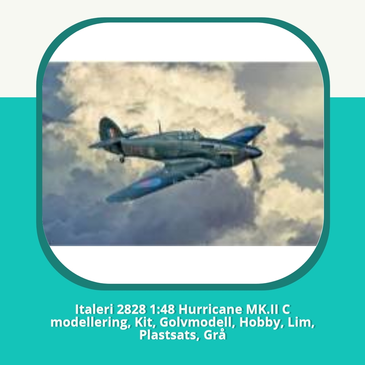 Recension af Italeri 2828 1:48 Hurricane MK.II C modellering, Kit, Golvmodell, Hobby, Lim, Plastsats, Grå