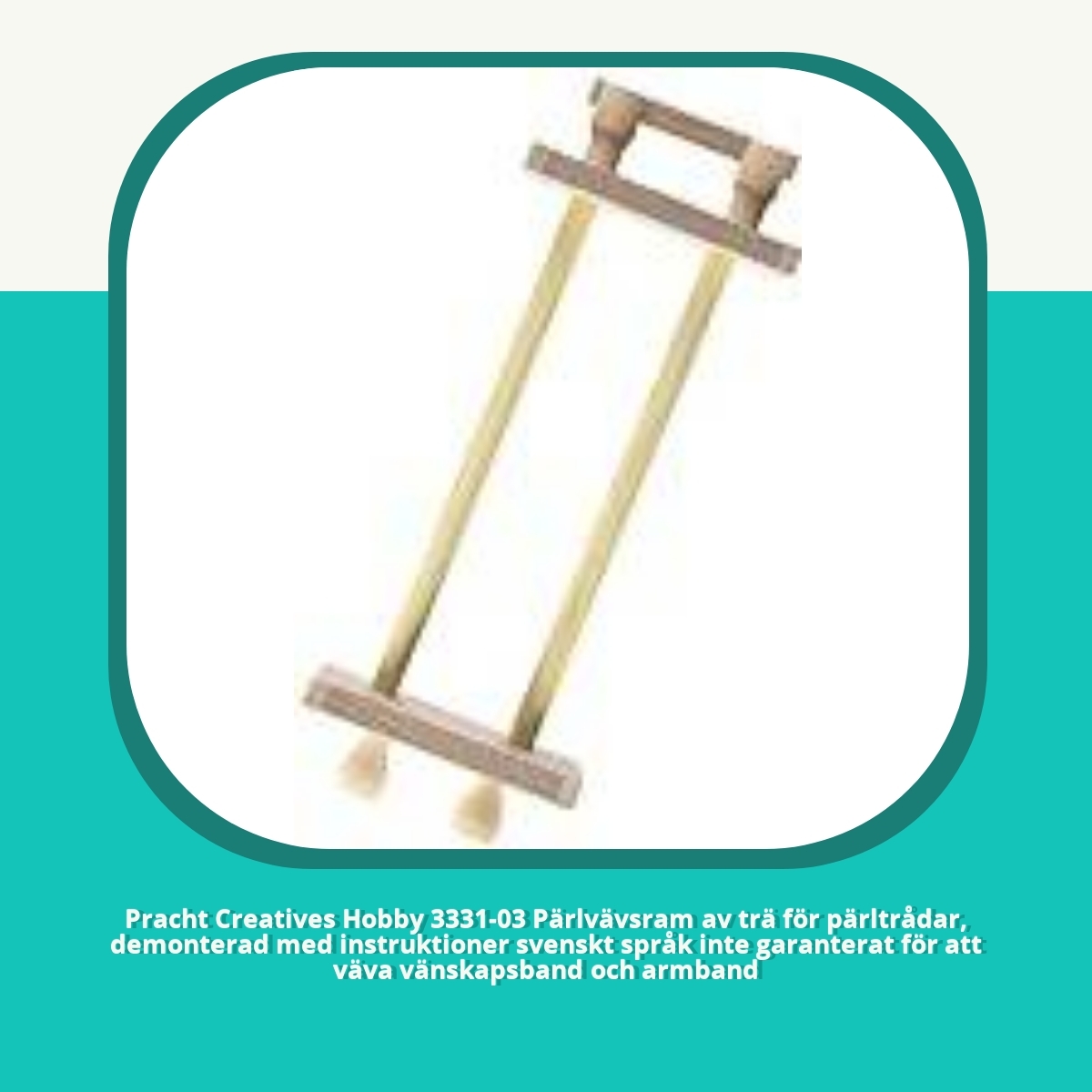 Recension af Pracht Creatives Hobby 3331-03 Pärlvävsram av trä för pärltrådar, demonterad med instruktioner svenskt språk inte garanterat för att väva vänskapsband och armband