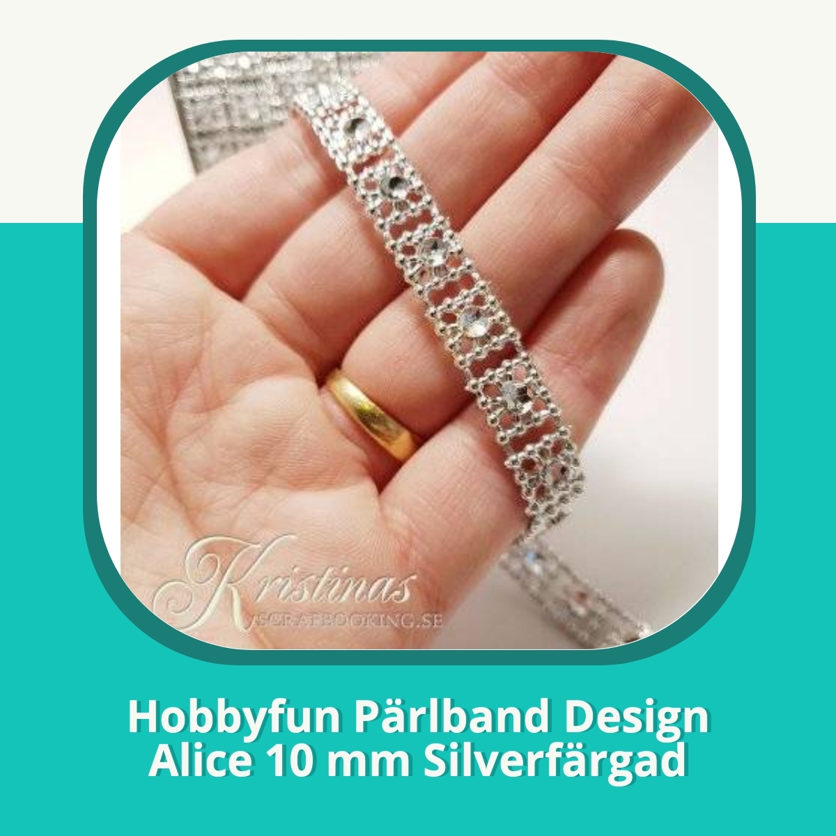 Recension af Hobbyfun Pärlband Design Alice 10 mm Silverfärgad