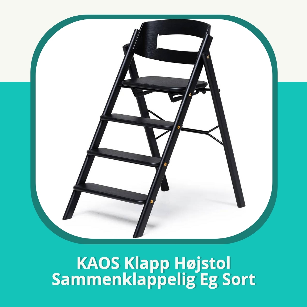 Anmeldelse af KAOS Klapp Højstol Sammenklappelig Eg Sort